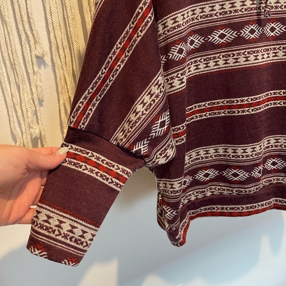 Full Tilt Boho Pullover Sweater Hoodie Oversized Size S - Picture 3 of 6